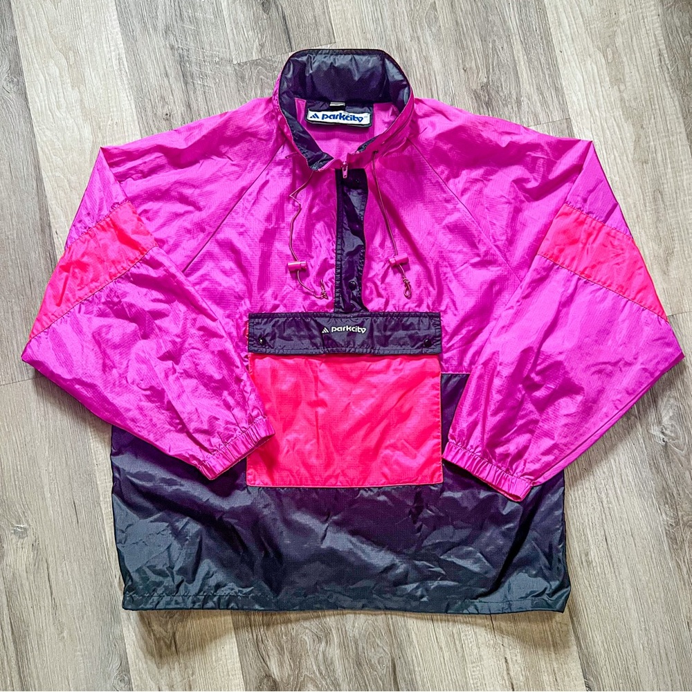 Women's Parkcity Half-Zip Colour Block Retro Windbreaker